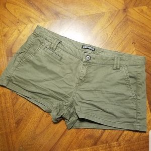 Express brand green shorts size 2